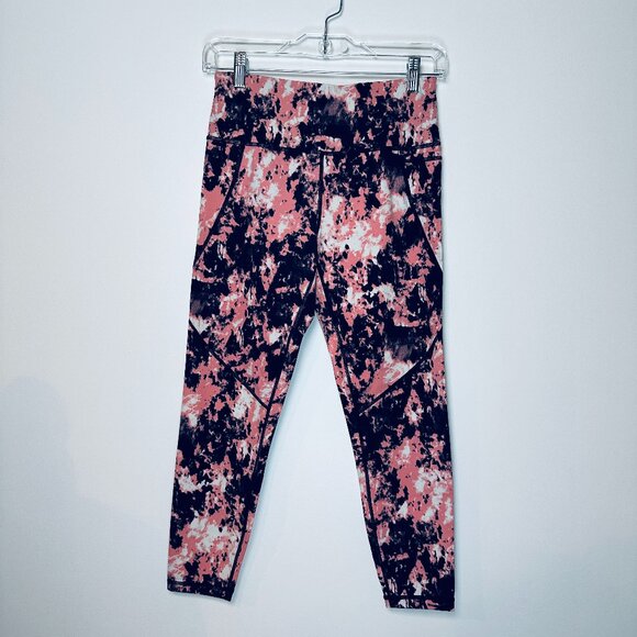 SWEATY BETTY Power 7/8 leggings in pink/blue tie-dye size small - Picture 4 of 4